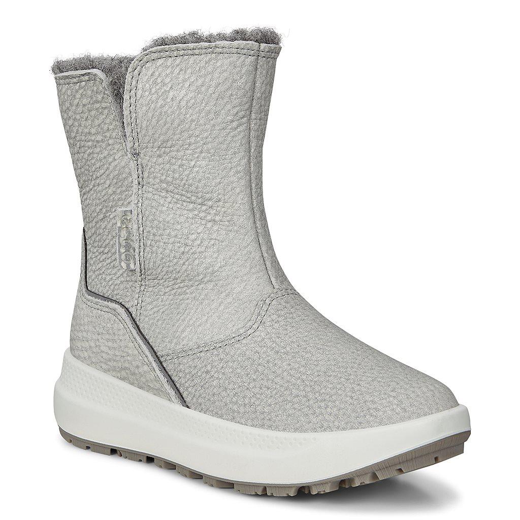 Ecco Solice K Girls Snow Boots Grey Outlet - India KXG-698350